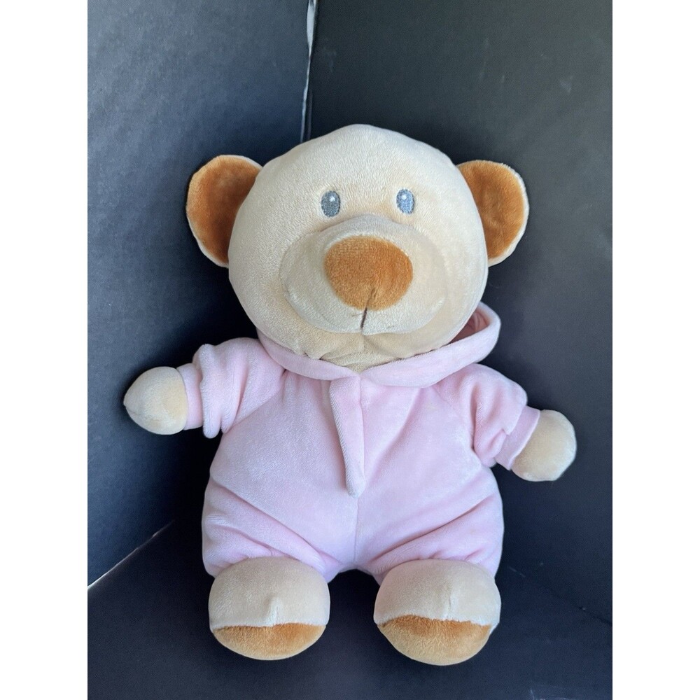Baby TY PJ Bear Pink Non-Removable Pajamas Plush Lovey No Paper TY Tag